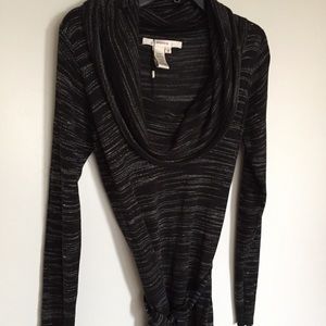 Studio M Cowl neck knit dress with optional tie